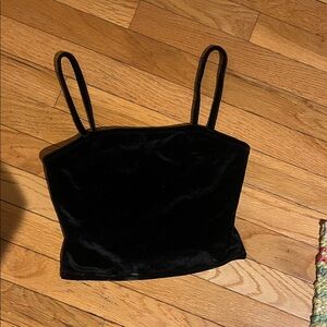 Forever 21 Black Velvet Camisole Top